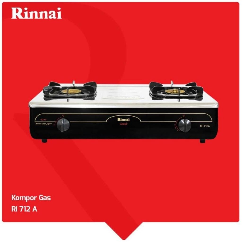 KOMPOR GAS RINNAI JUMBO RI-712 A || KOMPOR RINNAI 2 TUNGKU API RI-712 A || KOMPOR RINNAI RI-712 A ||