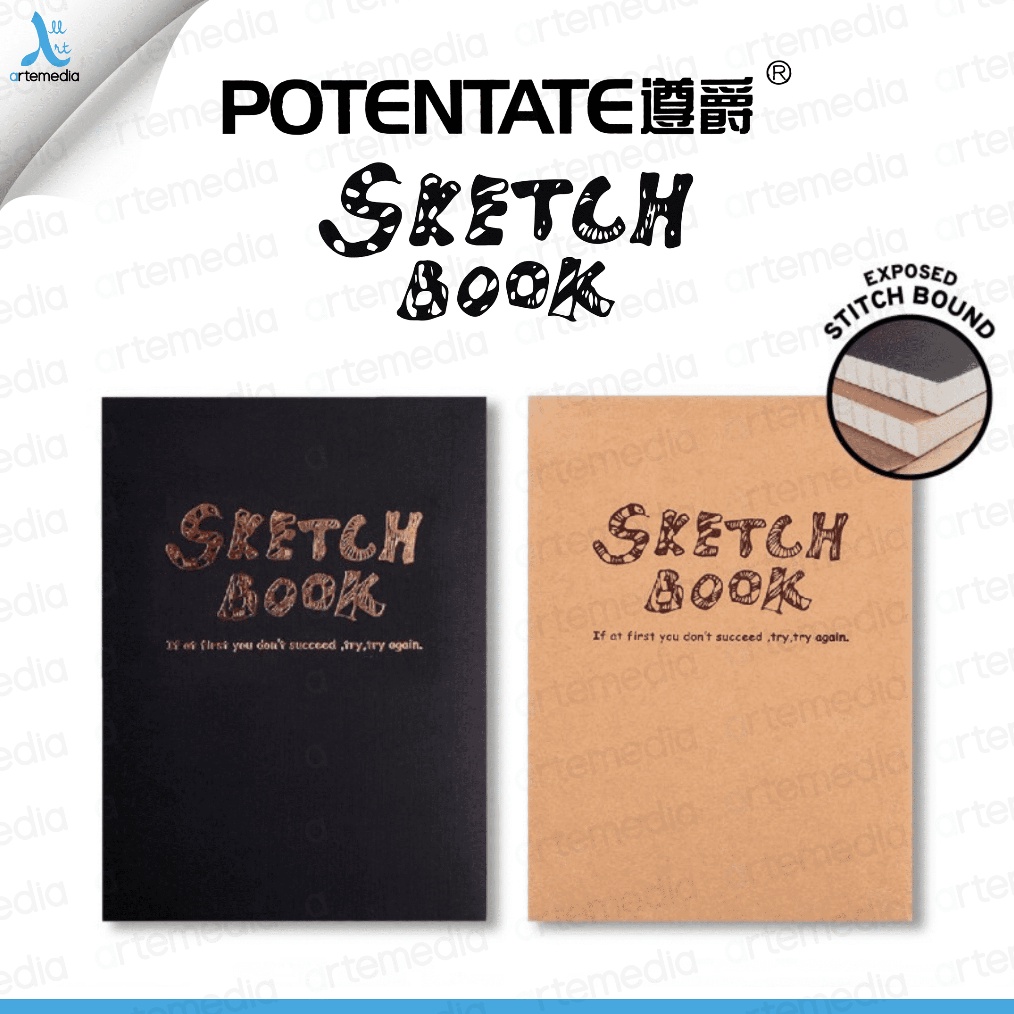 

KODE S94F Potentate A5 Exposed Stitch Bound Sketchbook Buku Sketsa