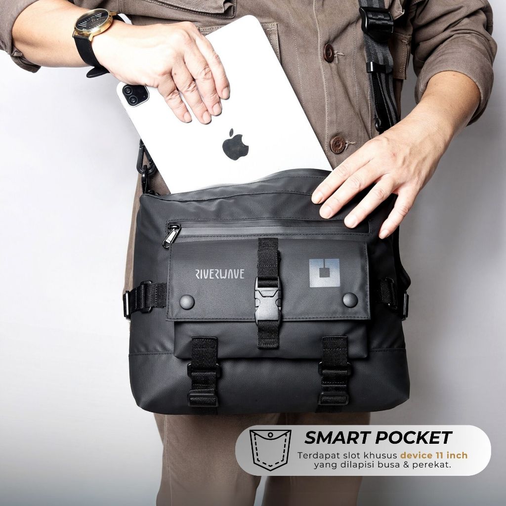 Terbaru Slingbag Riverwave Brazos Tas Selempang Pria Anti Air Water Resistant