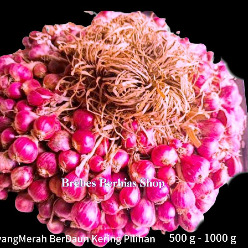 

Bawang merah Brebes Asli Berdaun Kering 500 g