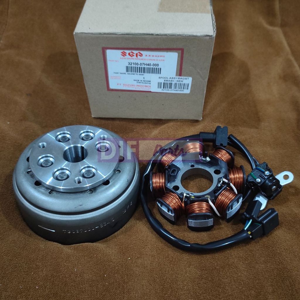 32100-07H40-000 Spul Spool Stator Assy + Magnet Magnit Suzuki Smash Old / New 2004 - 2006 Original S