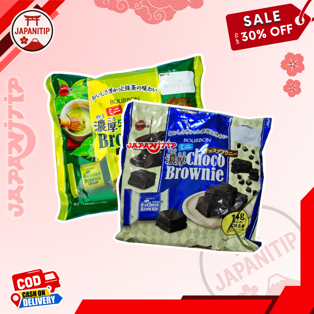

BOURBON CHOCO BROWNIE JEPANG Cokelat & Matcha