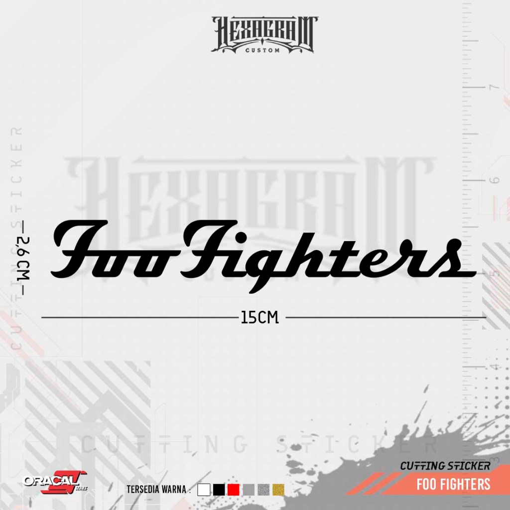 

Cutting Sticker FOO FIGHTERS Band Logo | Stiker Cutting Logo Tulisan Band Foo Fighters