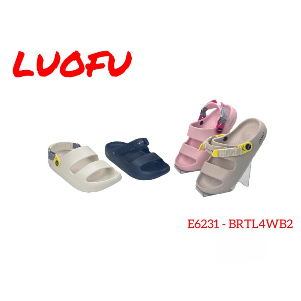 Luofu Sandal Selop Kokop Wanita Tali Belakang E6231-BRTL4WB2