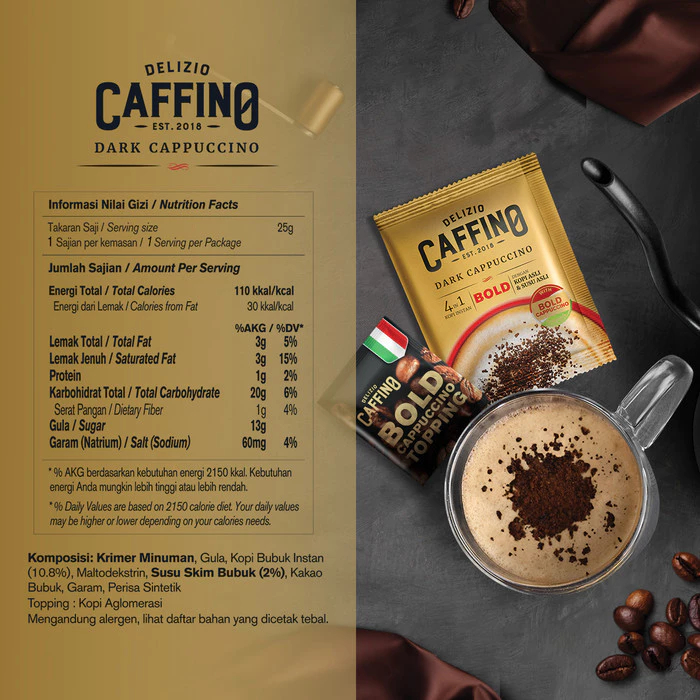 

Caffino Dark Cappuccino Renteng - Bubuk Kopi Instan 10 Sachet x 25g