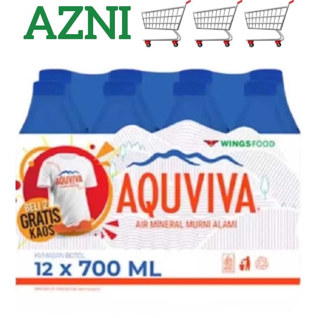 

WINGSFOOD AQUVIVA 1 Pack 250ml x 24Pcs/ 700ml x 12Pcs/ 1,6Liter x 6Pcs - Air Mineral