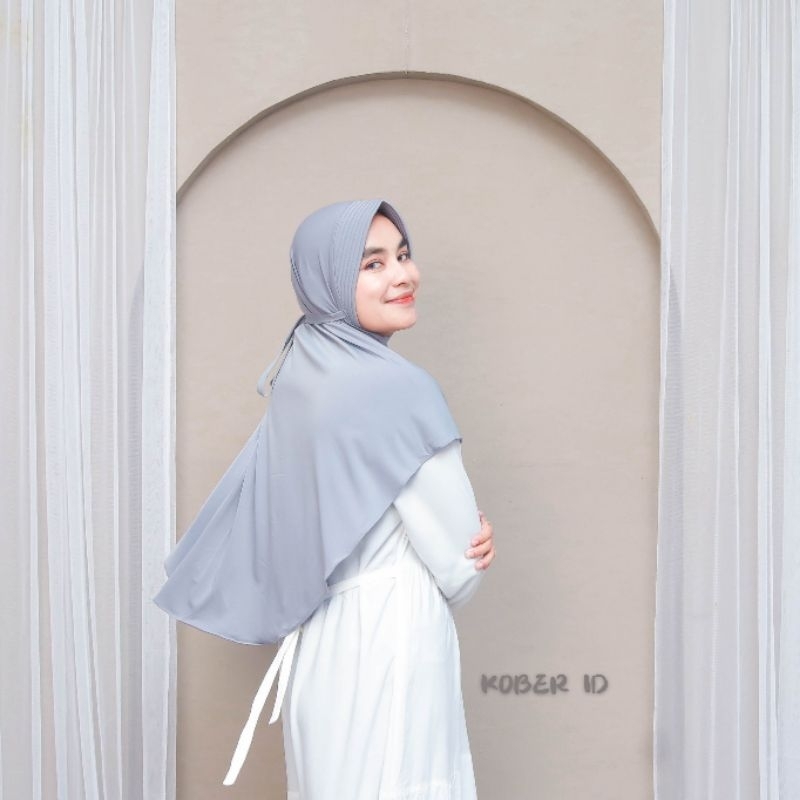 HIJAB BERGO MARYAM PET DIAMOND STRETCH/ kerudung Maryam pet tali