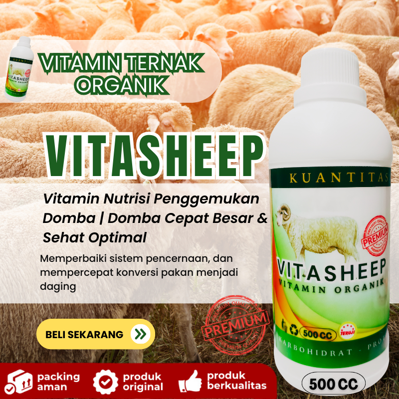 VITASHEEP vitamin penggemukan domba,Vitamin penafsu makan domba,Obat penggemukan domba,Viterna domba