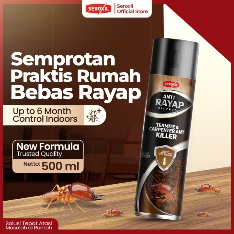 Anti Rayap Aerosol 500ml SEROXIL Pembasmi Rayap