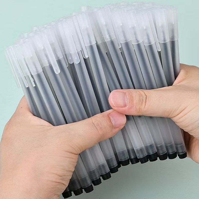 

KODE I97O BISA COD51PCS Pulpen Gel Hitam 5mm KEKE Cangkang Buram Transparan Standard Pena Ujung Lancip Pena Gel Runcing 3 Warna Pulpen Perlengkapan Sekolah Stationery