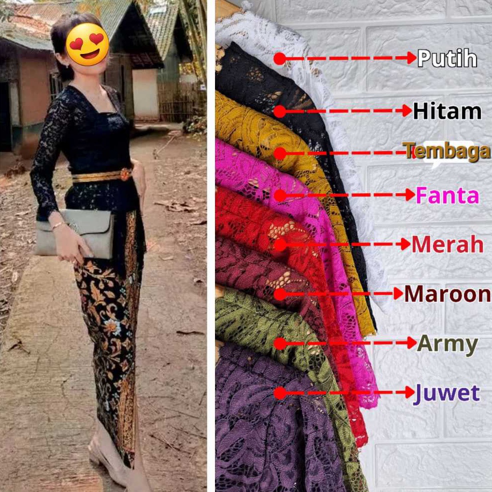 KODE T48I Kebaya Modern Kebaya Brukat Bali Atasan Kebaya Brukat Kebaya Bali Kutu Baru Murah Grosir W