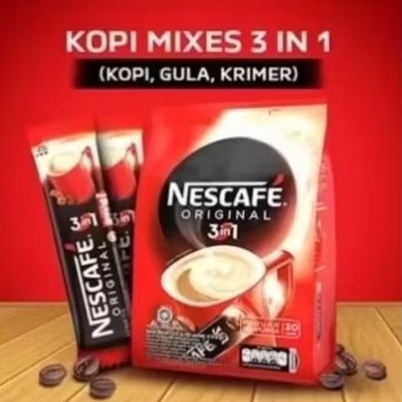 

Nescafe Original 3 in 1 (17.5 gr x 30). SALEEE (Ini buat lagi baru karena Produk Nescafe yang sebelumnya sudah terjual 1.000 pcs, tapi diapus oleh shoppe)
