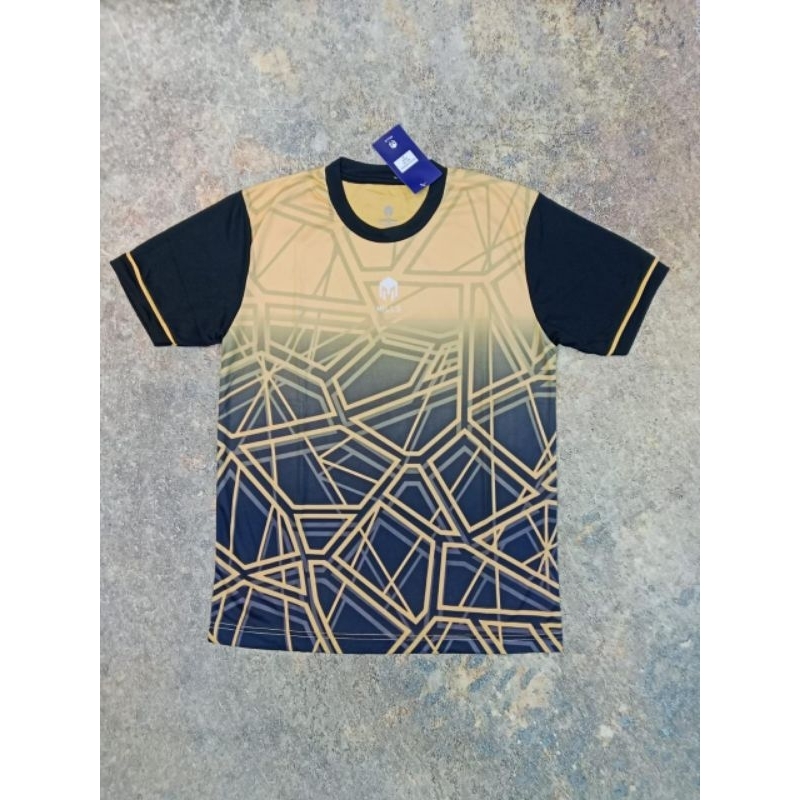 Atasan jerseynya olahraga badminton volly soccer futsal Kuning Hitam