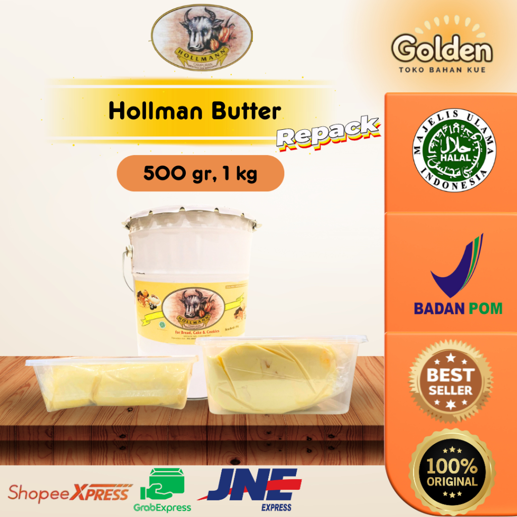 

Hollman Butter Campuran Repack 500 gr, 1 kg | Butter Murah Premium (PEMESANAN SELAIN INSTANT WAJIB CO BUBBLE WRAP UNTUK KEAMANAN PENGIRIMAN)