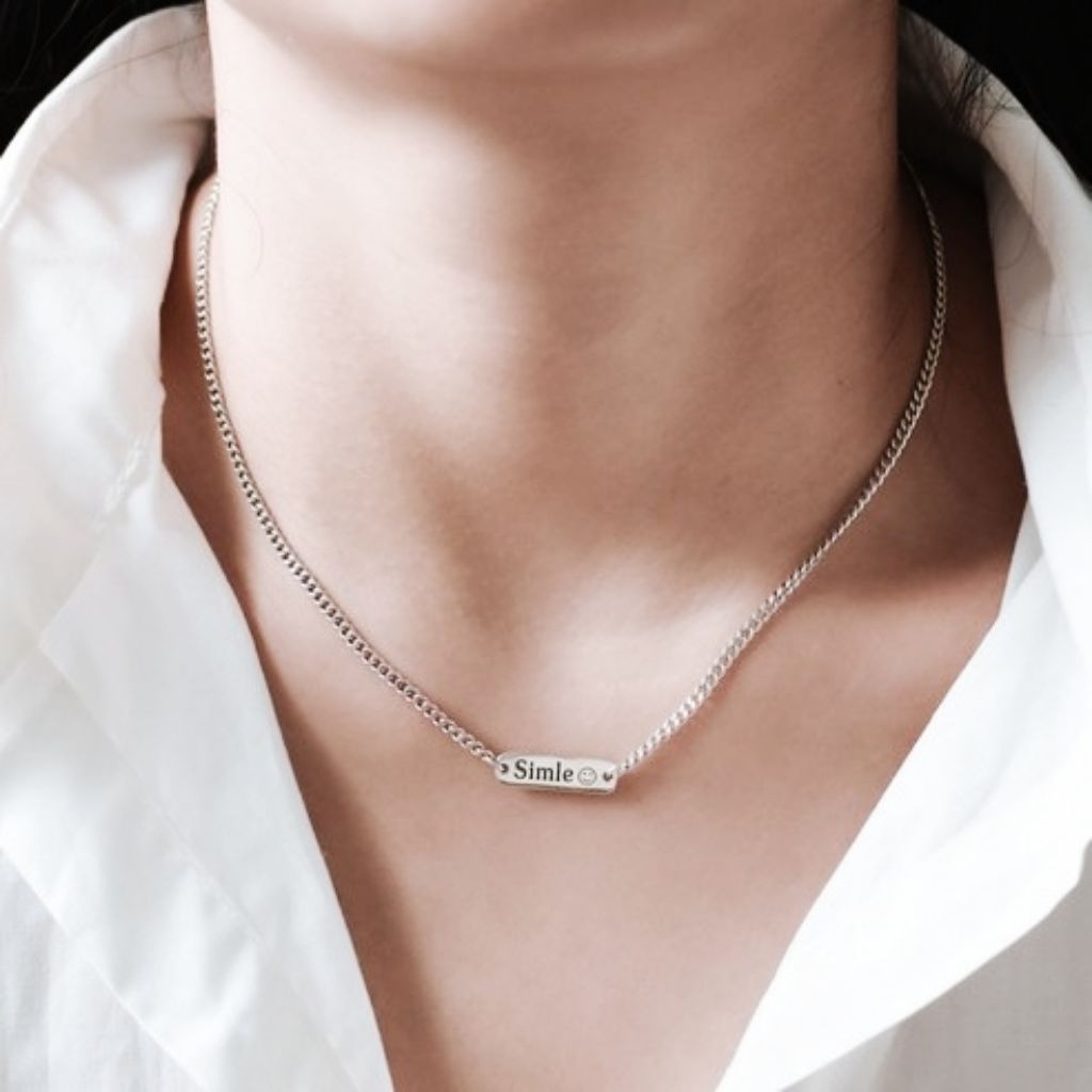 TITANIUM Kalung ukir nama style korea || Kalung couple PREMIUM