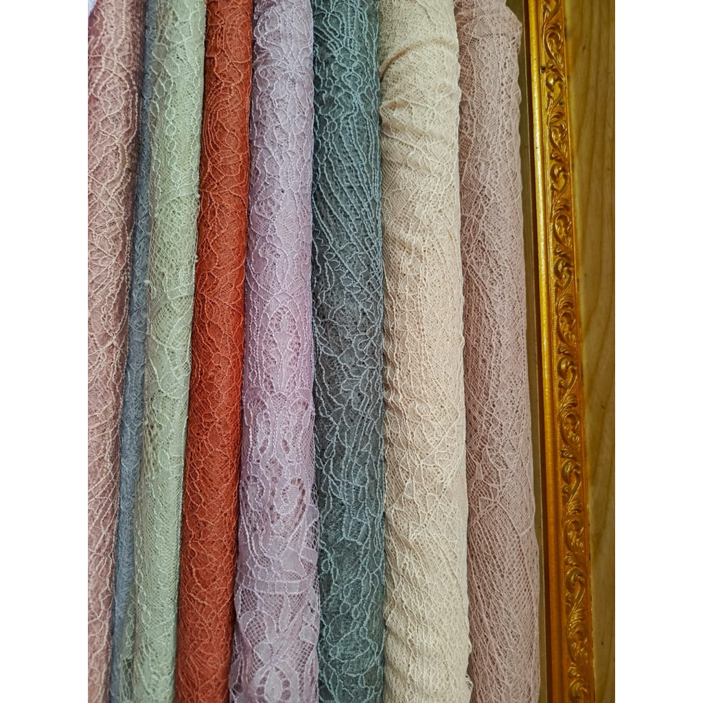 BROKAT CHANTILY, Bahan brokat santily, SEMI PRANCIS