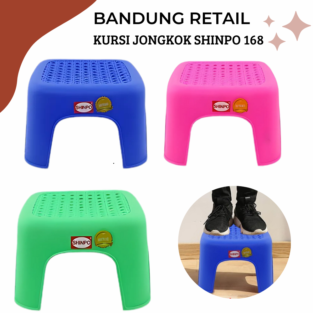 Bangku Kursi Pendek Jongkok Bangku Kursi Plastik Shinpo 168