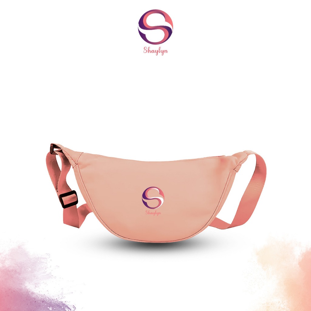 Diskon Tas Selempang Polos Wanita Halfmoon Tas Bahu Mini Shoulderbag Kanvas Simple Model Terbaru -