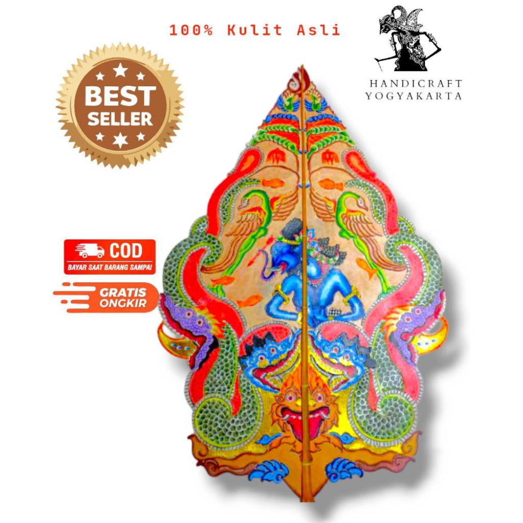 Wayang Kulit Asli Sapi Gunungan Gunung Kayon 60cm