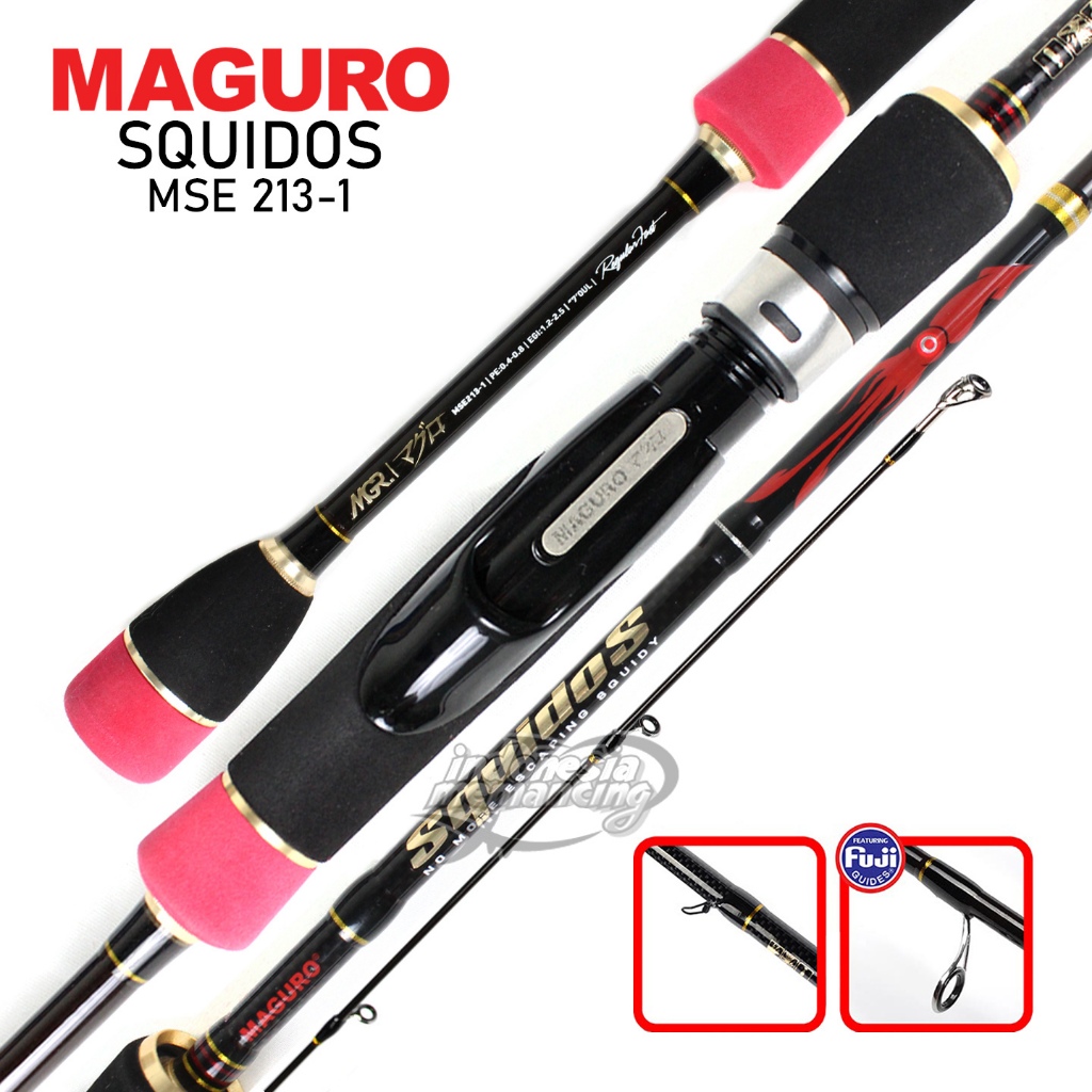 Joran Spinning Maguro Squidos 213 262 cm Mancing Cumi Labuan Pancing