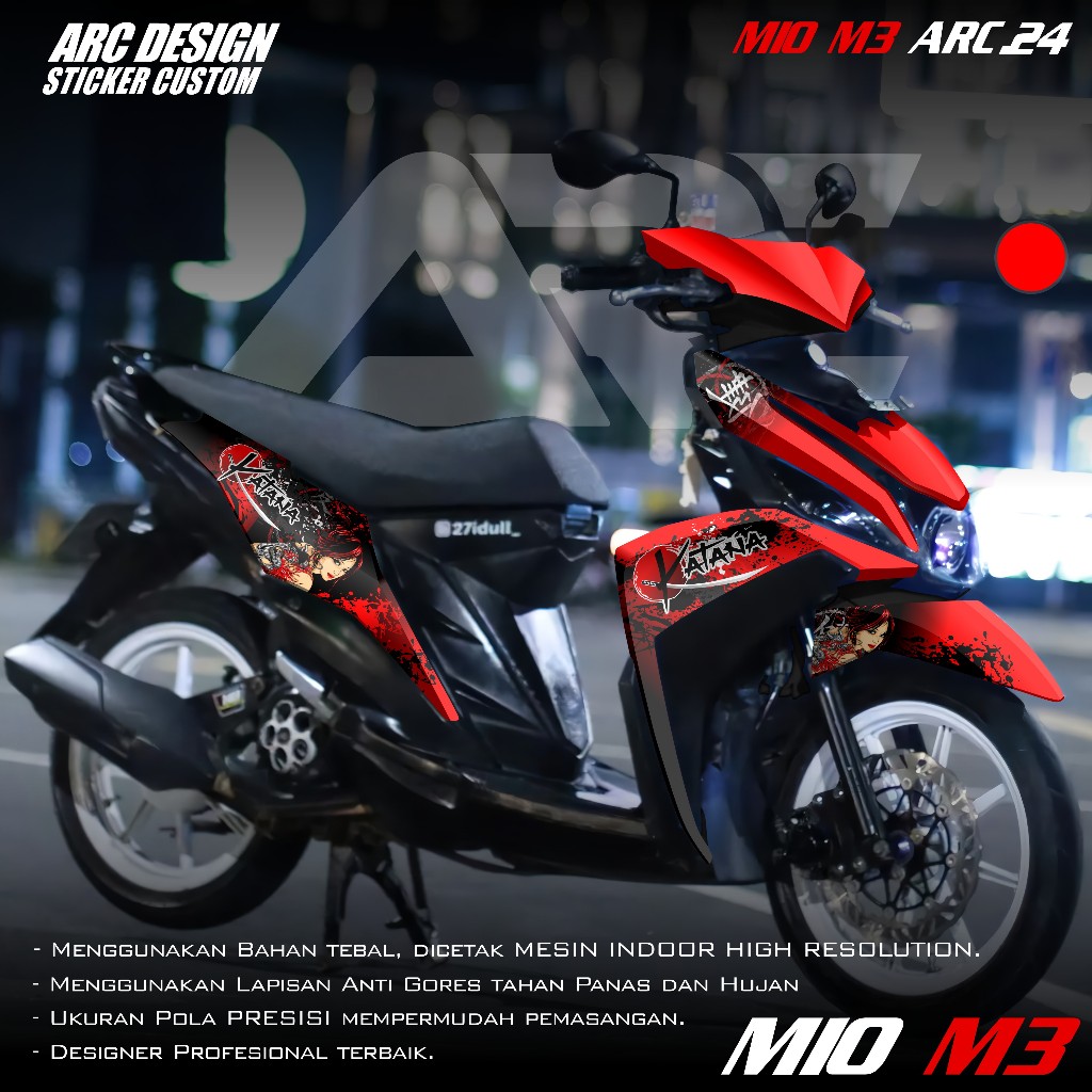 (PROMO COD) TERBARU Decal Sticker Yamaha Mio M3 125 Full body - Stiker Skotlet Variasi Modifikasi MI
