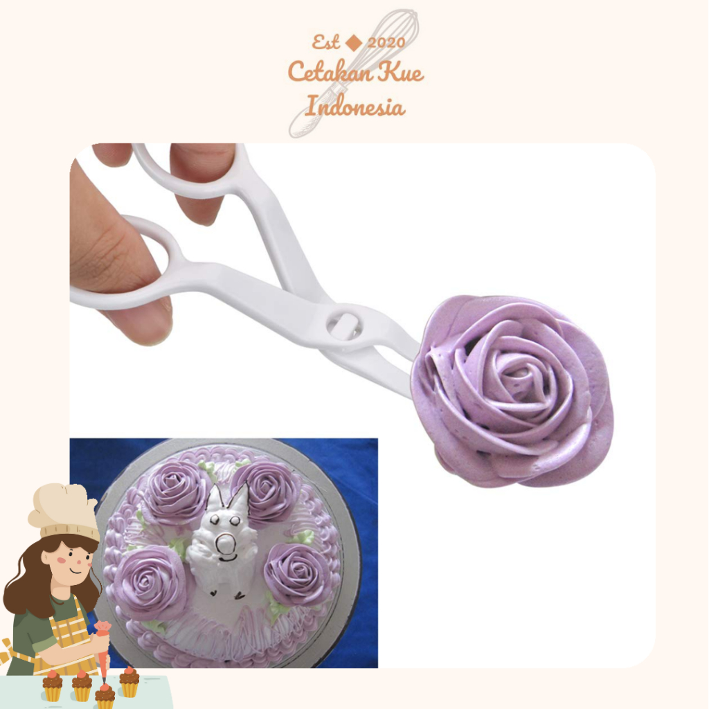 

{CKI} Gunting Mawar / gunting butter cream / gunting kue tart