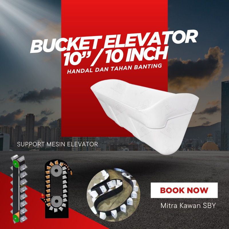 Bucket Elevator 10in Cintung Cawuk sabuk elevator padi jagung