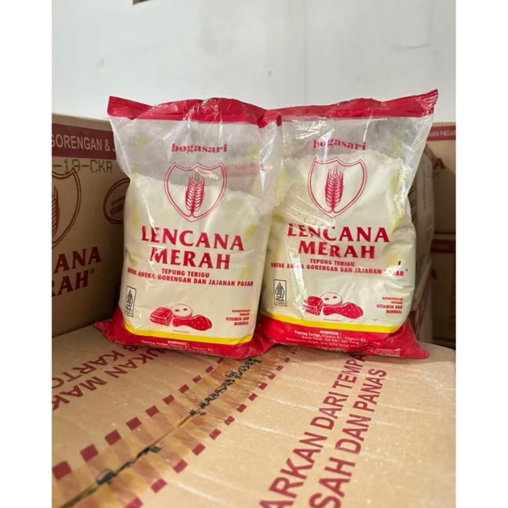 

Tepung Terigu Cap Lencana Merah 1 dus / 1 Karton 12 kg isi 12 pcs 1 kg