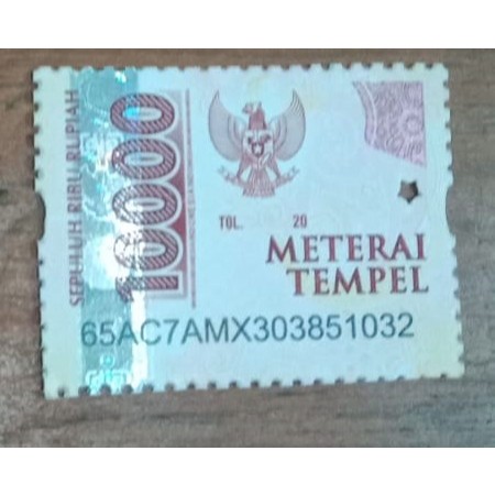 

MATERAI 10000 UNTUK DOCUMENT LEGAL / LEGAL DOCUMENT / MATERAI