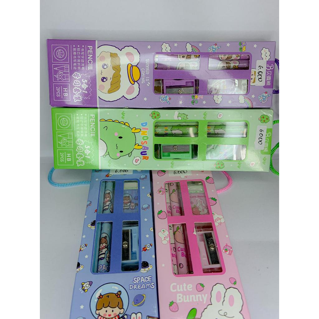 

Pencil set 6in1 Dinosaur Space Dreams Cute Bunny