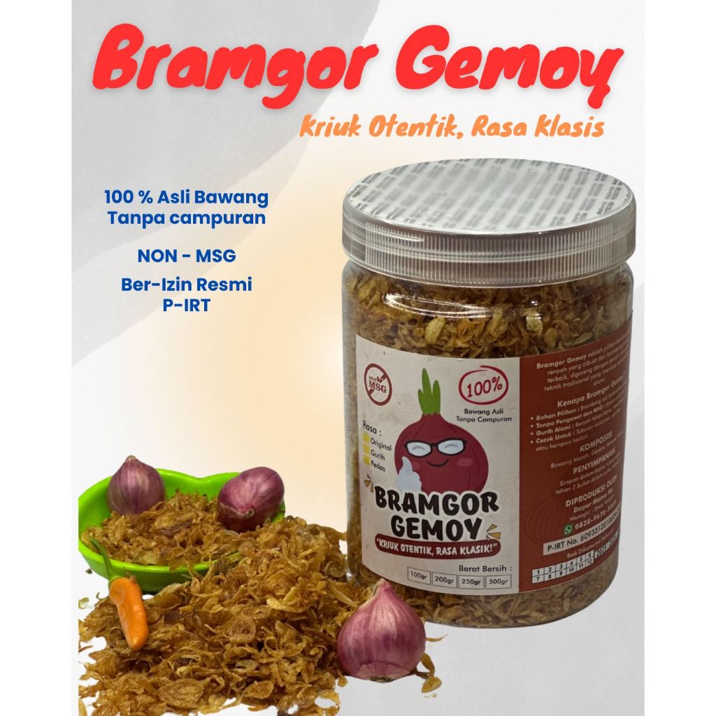 

bawang merah goreng premium | bawang goreng premiun Asli tanpa campuran Tepung 200gr