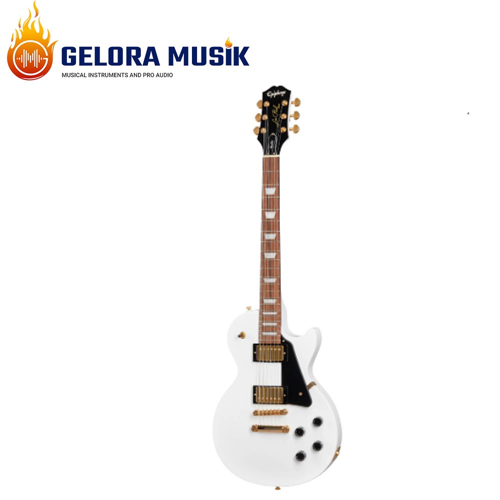 Gitar Elektrik Epiphone Les Paul Studio Alpine White Gold Hardware EILTAWGH3