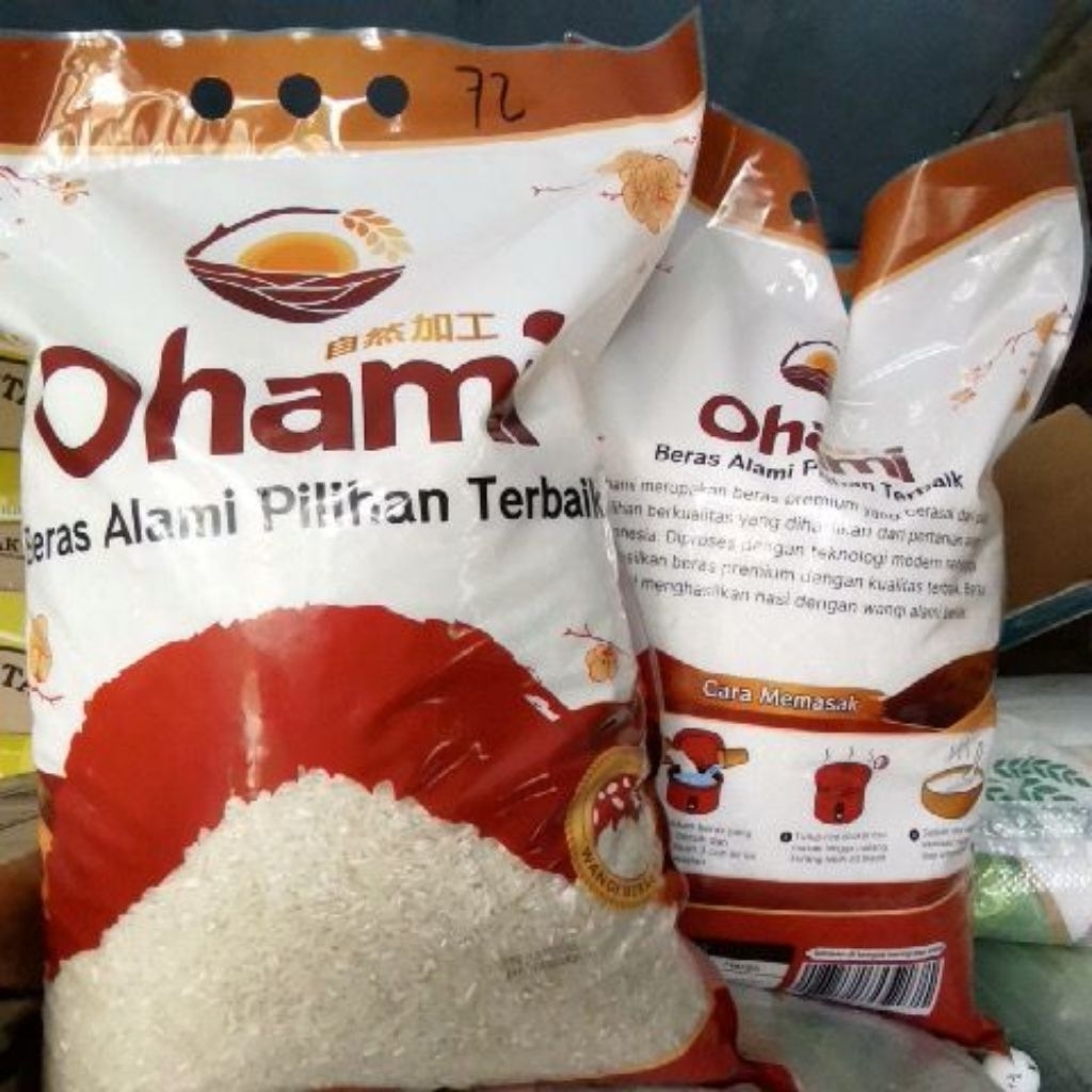

Beras Ohami Premium 5kg putih pulen