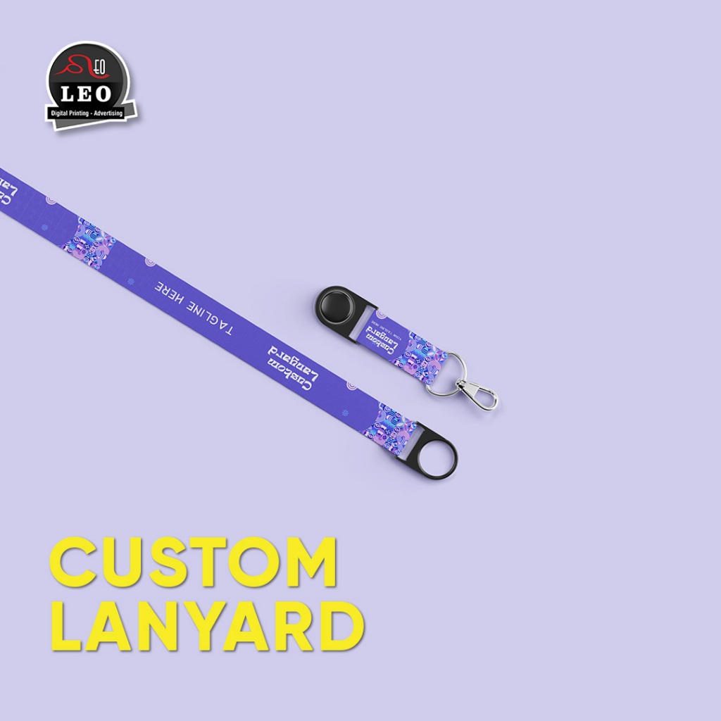 

Lanyard Custom Nama Logo Desain Sendiri / Tali ID Card Kantor Sekolah Komunitas
