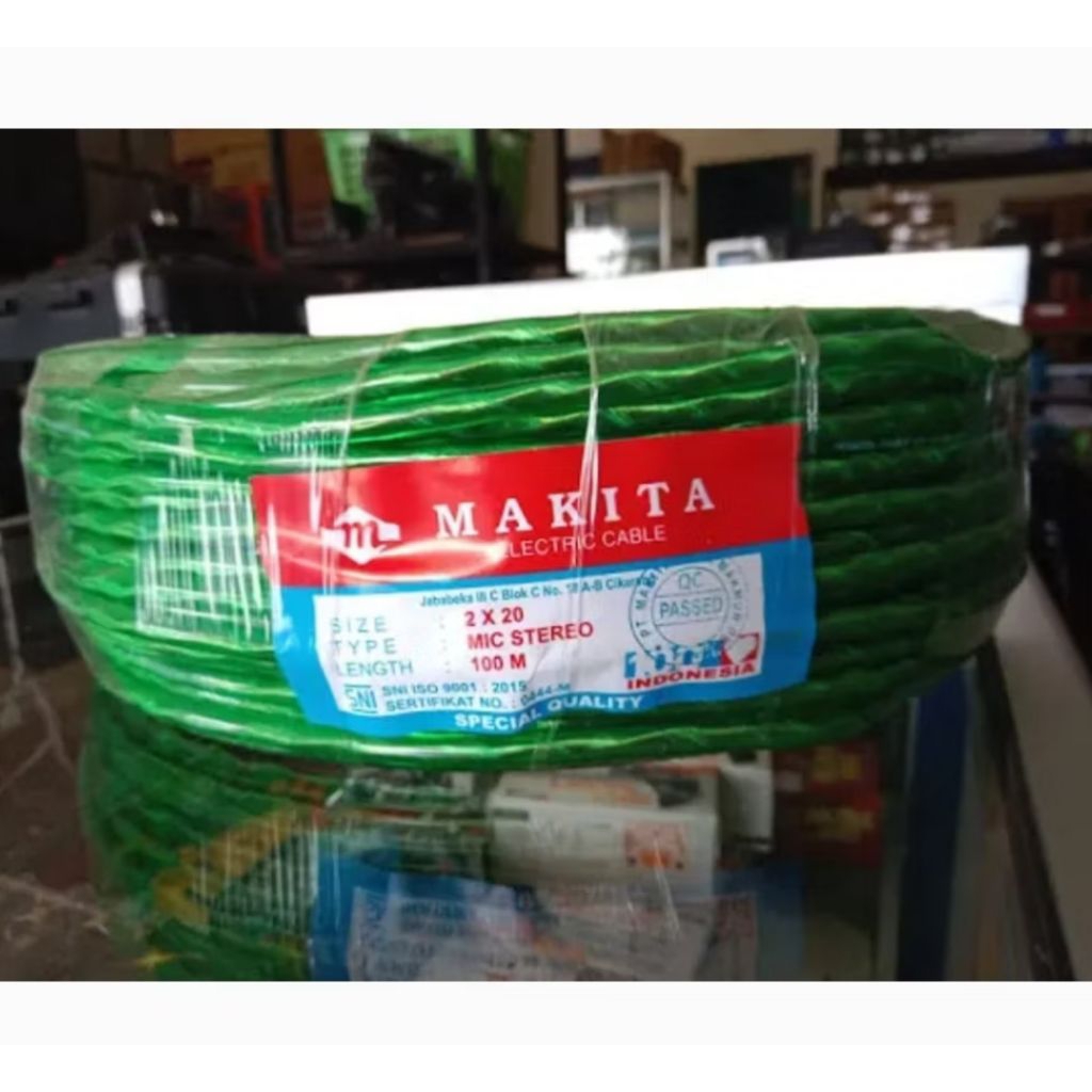 Kabel mic makita stereo kabel microphone transparan PER METER 2x20 kabel mic makita