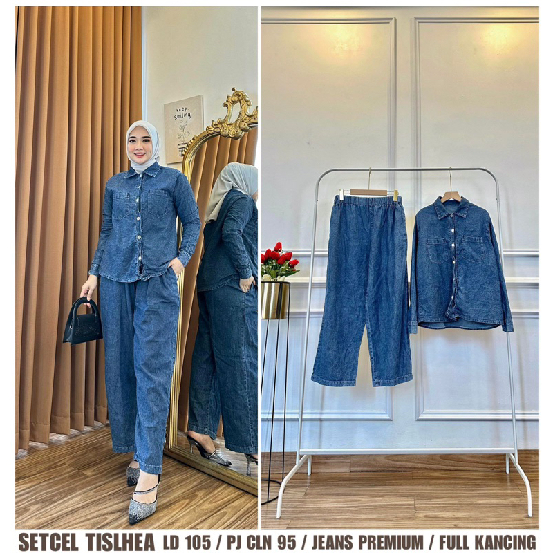 SETCEL MURCE ORI / SETCEL KEKINIAN / ONSET LONG TUNIK / SETELAN CELANA / STELAN CELANA