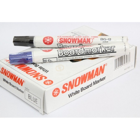 

KODE A5A Spidol Whiteboard Snowman BG12 1 Pack isi 12 Pcs ORIGINAL