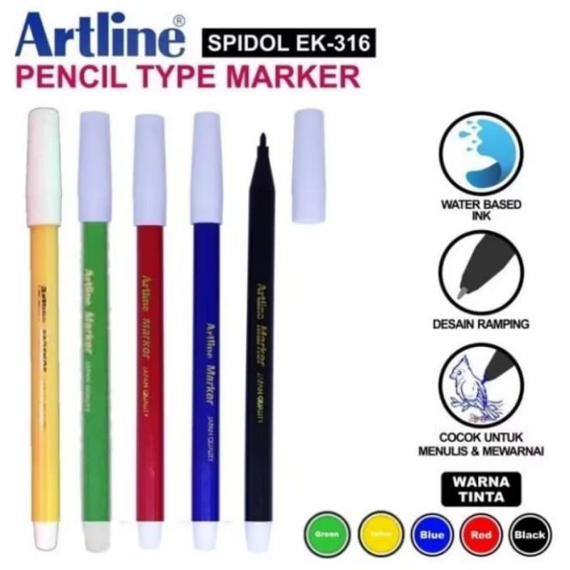 

(1 PCS) Spidol ARTLINE Kecil Warna 1 Pcs Spidol