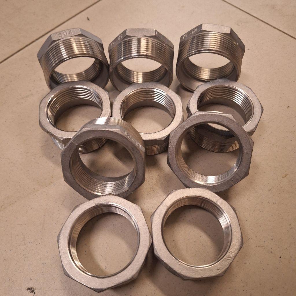 Vlok Ring Bushing Stainless SS304 Vlock Ring Buxing Drat Dalam Drat Luar SS 304 Ukuran Size drat BSP