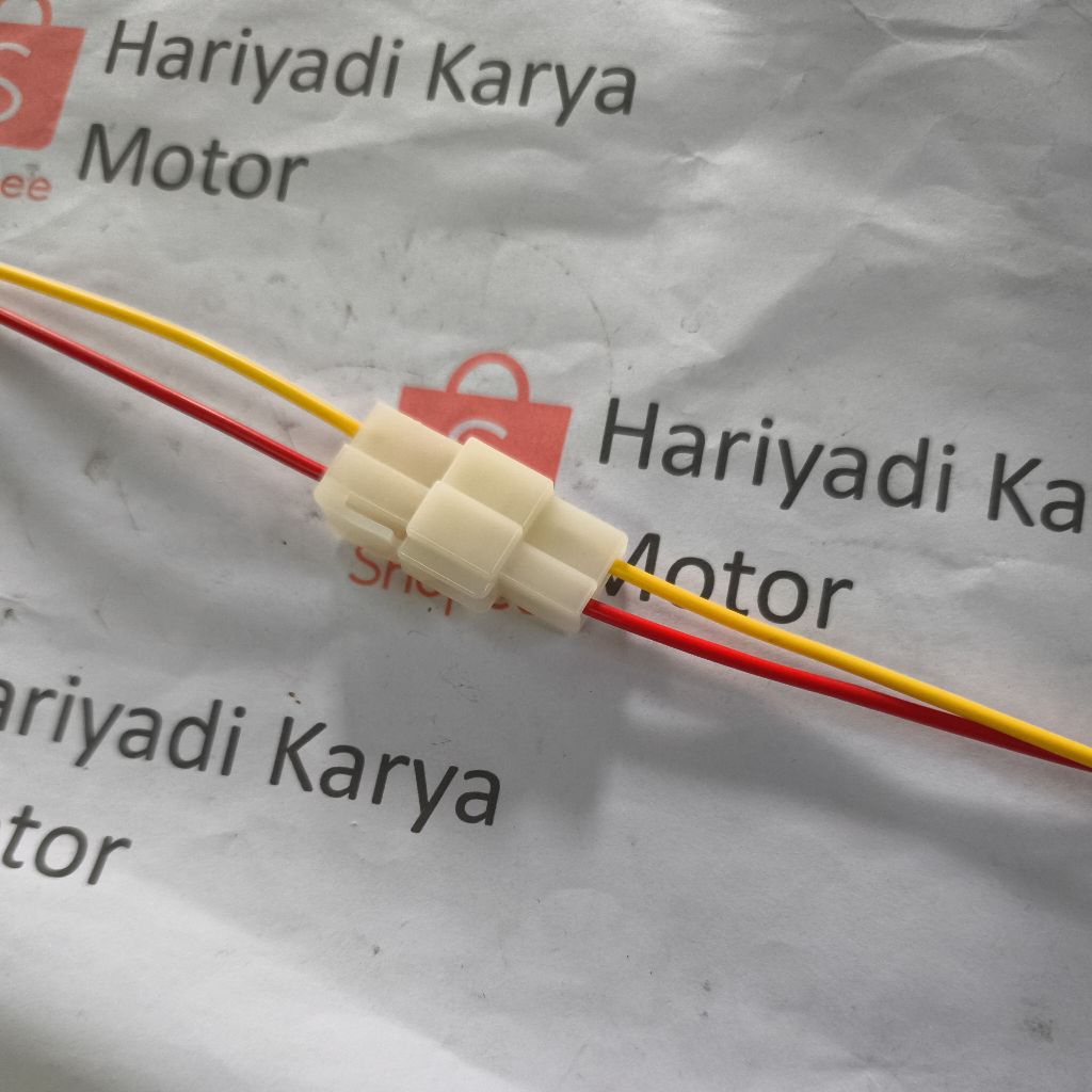 SOKET SAMBUNG 2 PIN KECIL / MINI SOCKET KABEL KONEKTOR MOBIL MOTOR 1 (SET) soket isi 2 plus kabel