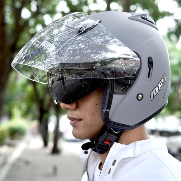 KODE A96N Helm Half Face Centro Double Visor G2 Mrj Gmt Pria Wanita Dewasa Sni