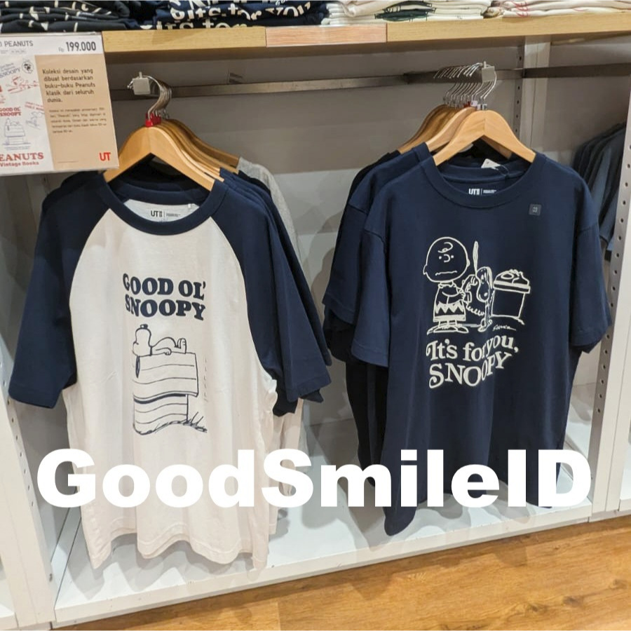 SALE MEN PEANUTS T-Shirt UT Kaos Lengan Pendek Pria Wanita Snoopy JASTIP UNIQLO SALE Oversize Retro