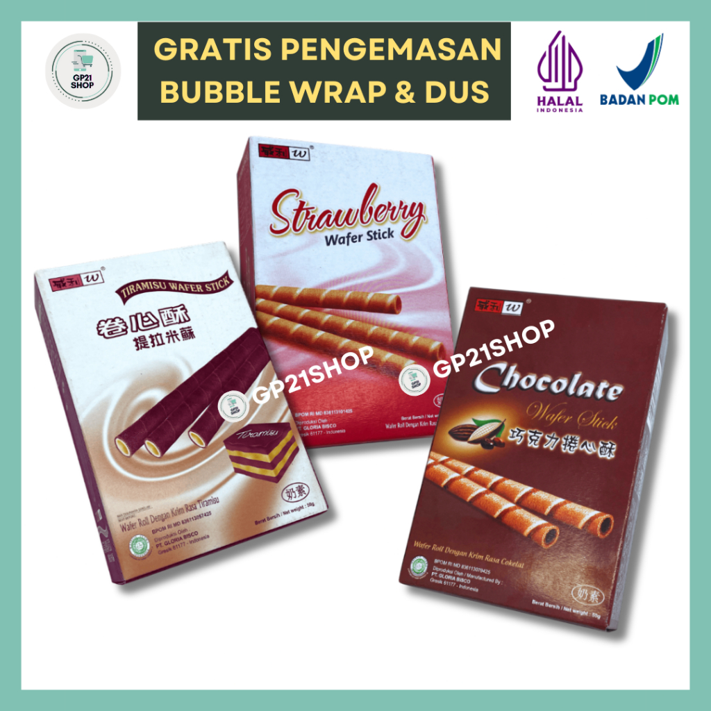

Biskitop Willie Wafer Stick 40gr - Biskuit Wafer Roll dengan Krim Rasa