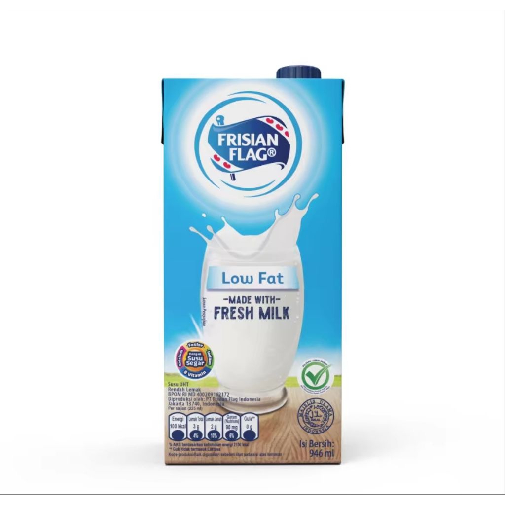 

Susu UHT Frisian Flag Low Fat 946ml | Susu Rendah Lemak Sehat & Segar untuk Diet dan Keluarga