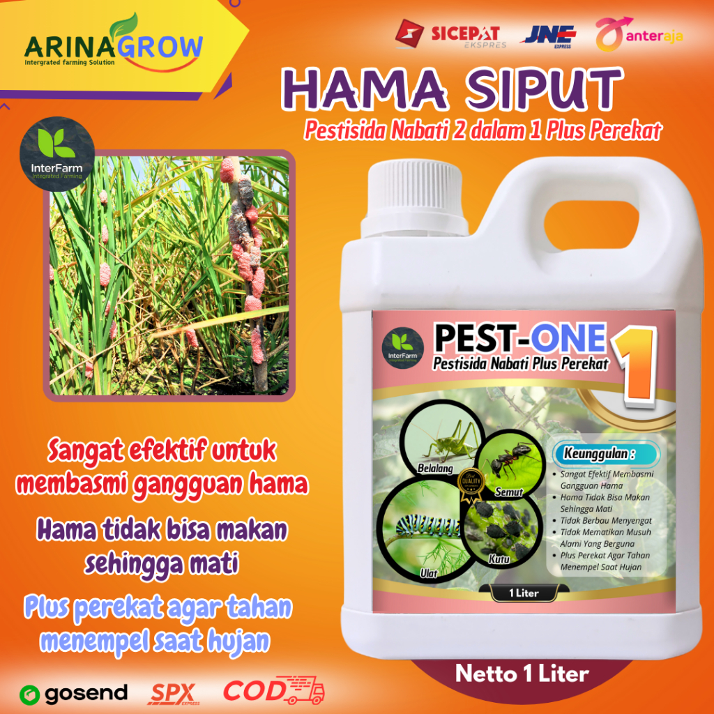 Obat Hama Siput / Pestisida Nabati | Obat Siput Ampuh /Antihama Siput PESTONE 1 Liter