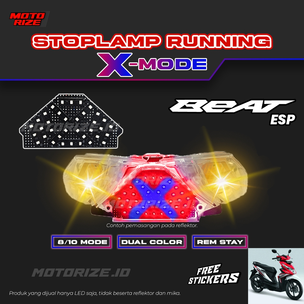 Stoplamp Running X Mode Beat Esp Lampu Rem LED Motor Variasi Motorize