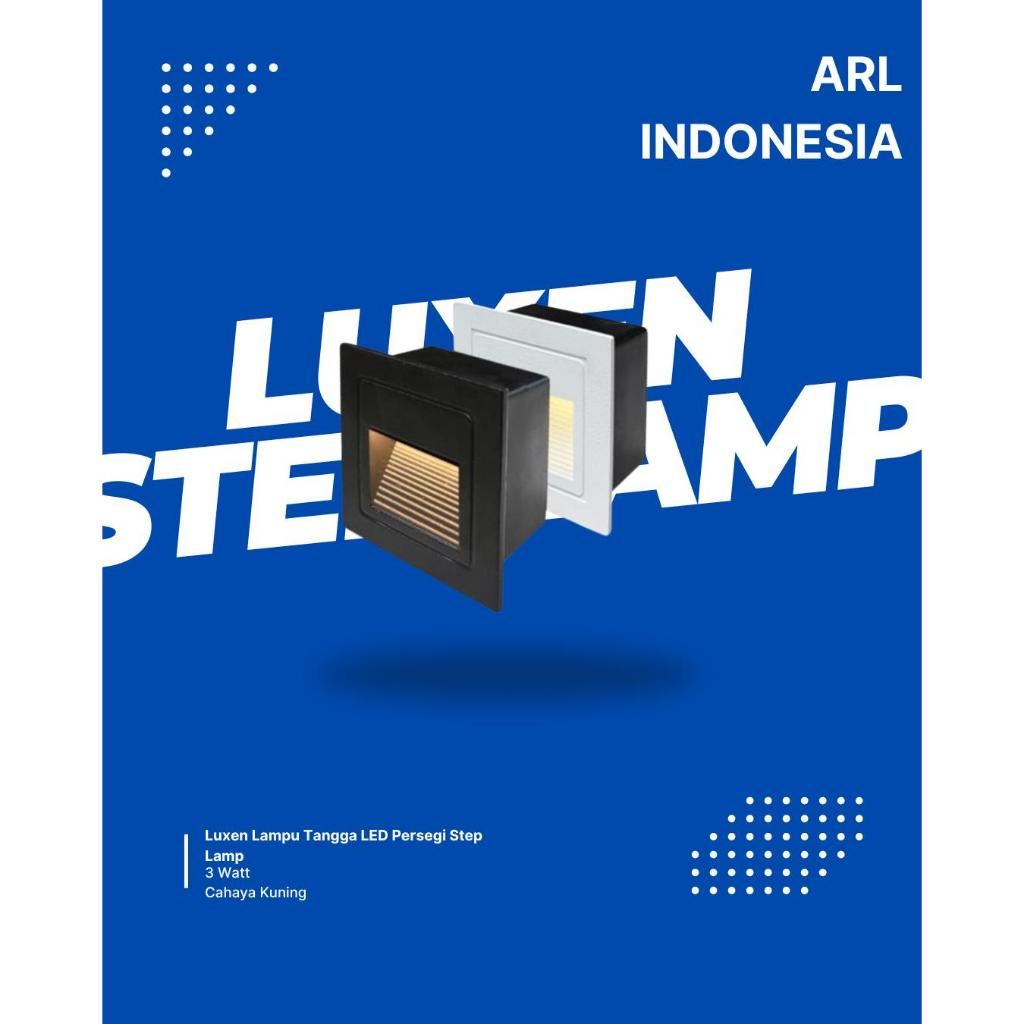 Luxen Lampu Tangga LED Persegi Step Lamp 3 Watt Cahaya Kuning