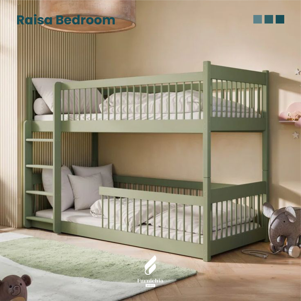Ranjang tingkat lesehan, Kasur anak tingkat lesehan lantai, Tempat tidur tingkat lesehan,