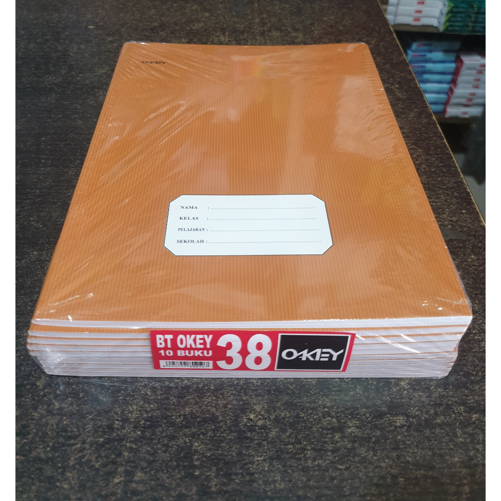 

Buku Tulis OKEY Sampul Coklat 38 lembar 1 Pak Isi 10 Buku Kraft Coklat Murah