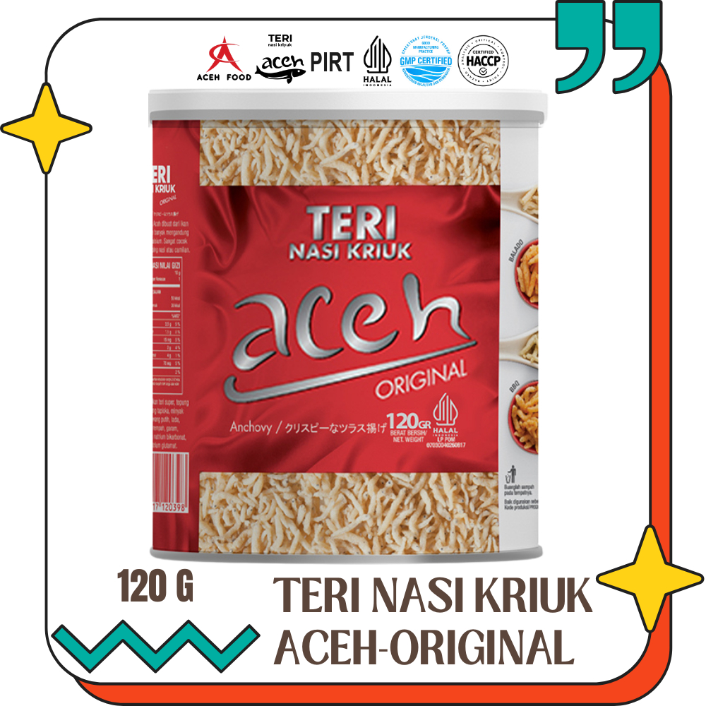 

Teri Nasi Kriuk Aceh 120g – Snack Original | Cemilan Kaleng Komposit Halal, Renyah, Praktis, Cepat Saji & Gurih | Aceh Food